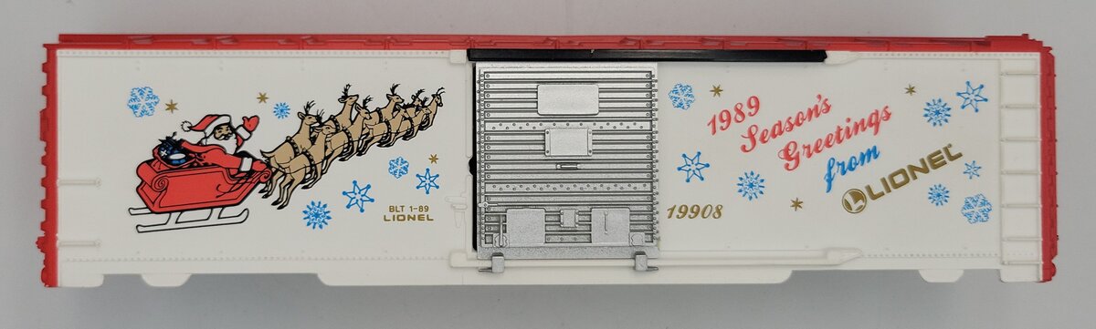 Lionel 19908-1 Red and White 1989 Season's Greetings Christmas Boxcar Shell