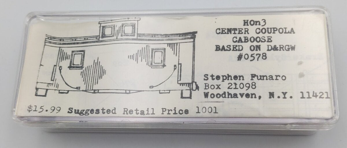 Funaro & Camerlengo 0578 HOn3 Center Coupola Caboose/Based on D&RGW