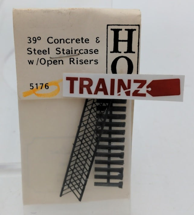 Grandt Line 5176 HO Scale 39 Degree Concrete & Steel Staircase With Open Risers