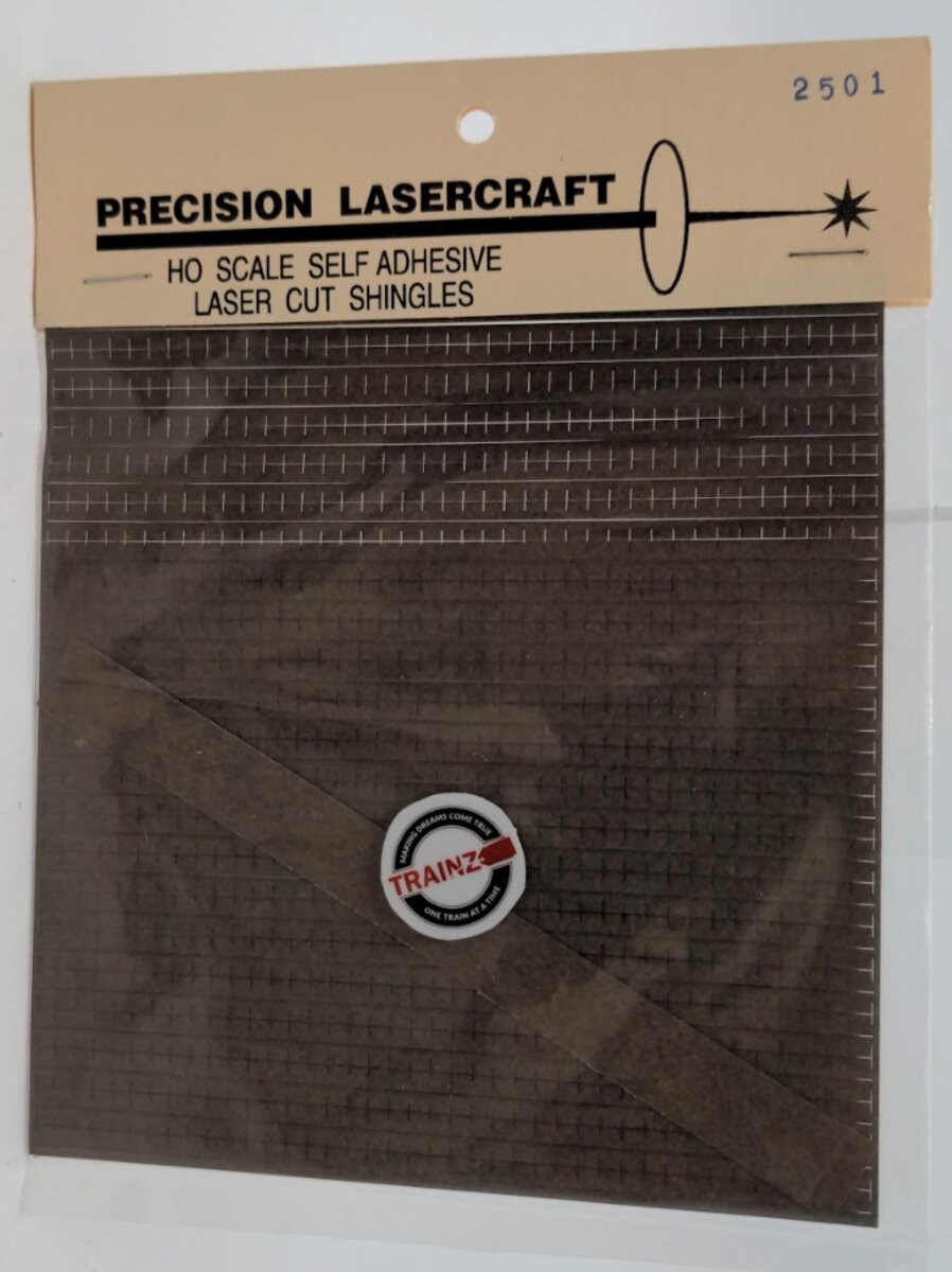 Precision Lasercraft 2501 HO Scale Brown Self Adhesive Laser Cut Shingles