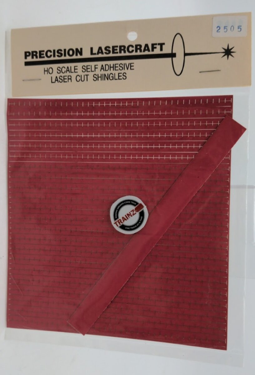 Precision Lasercraft 2505 HO Scale Red Self Adhesive Laser Cut Shingles