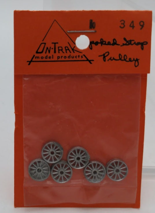 On-Trak Model Products 349 HO Scale Stop Pulley Unpainted Metal (Pack of 6)