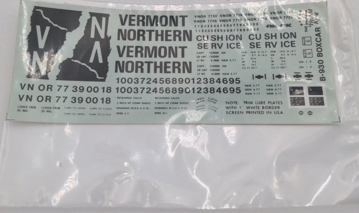 Herald King B-930 Reefer Yellow 50' Vermont Northern 50' Boxcar