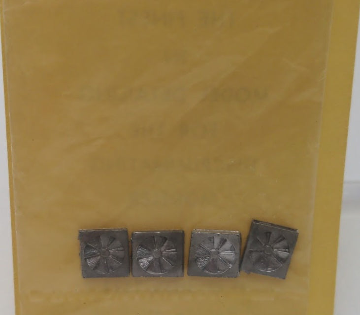 Alexander Scale 701 HO Scale Unpainted Metal Exhaust Fans (Pack of 4)