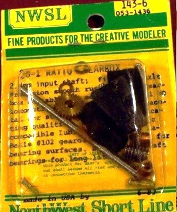 NWSL 143-6 0.3 HO Scale Module Premium Gearbox Kit 28-1 Ratio Kit