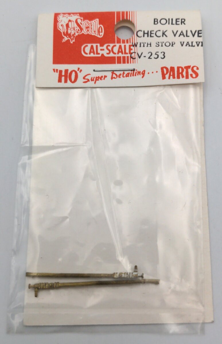 Cal Scale CV-253 HO Scale Boiler Check Valve with Stop Valve 2 pcs