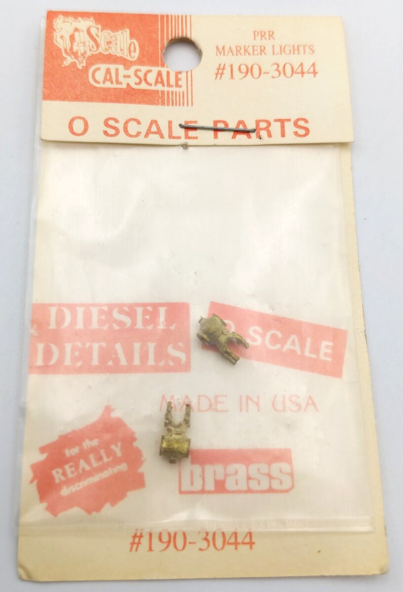 Cal Scale 190-3044 O Scale PRR Marker Lights 2 Pcs
