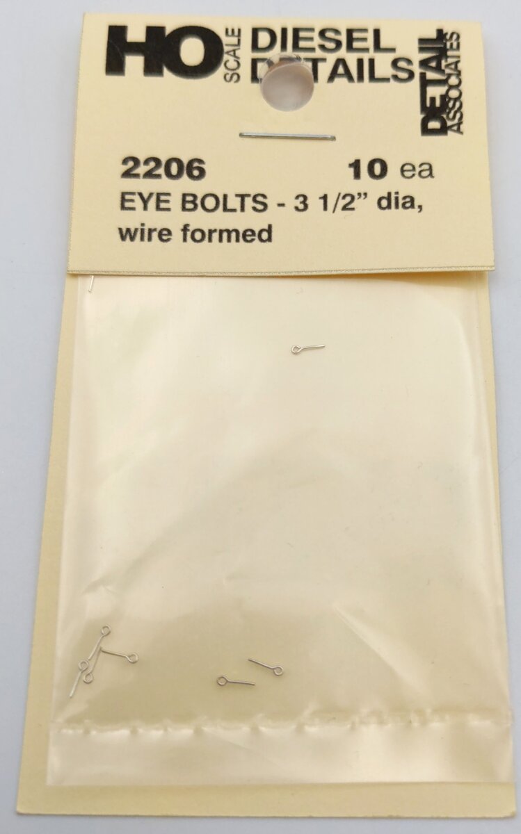 Detail Associates 2206 HO Eye Bolts- 3 1/2