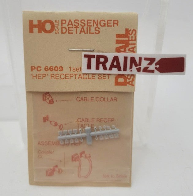 Detail Associates 6609 HO Scale 'HEP' Receptacle Set
