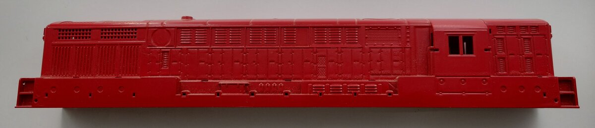 Lionel 2321-2 Repainted Red Lackawanna Diesel Locomotive Shell without Trim