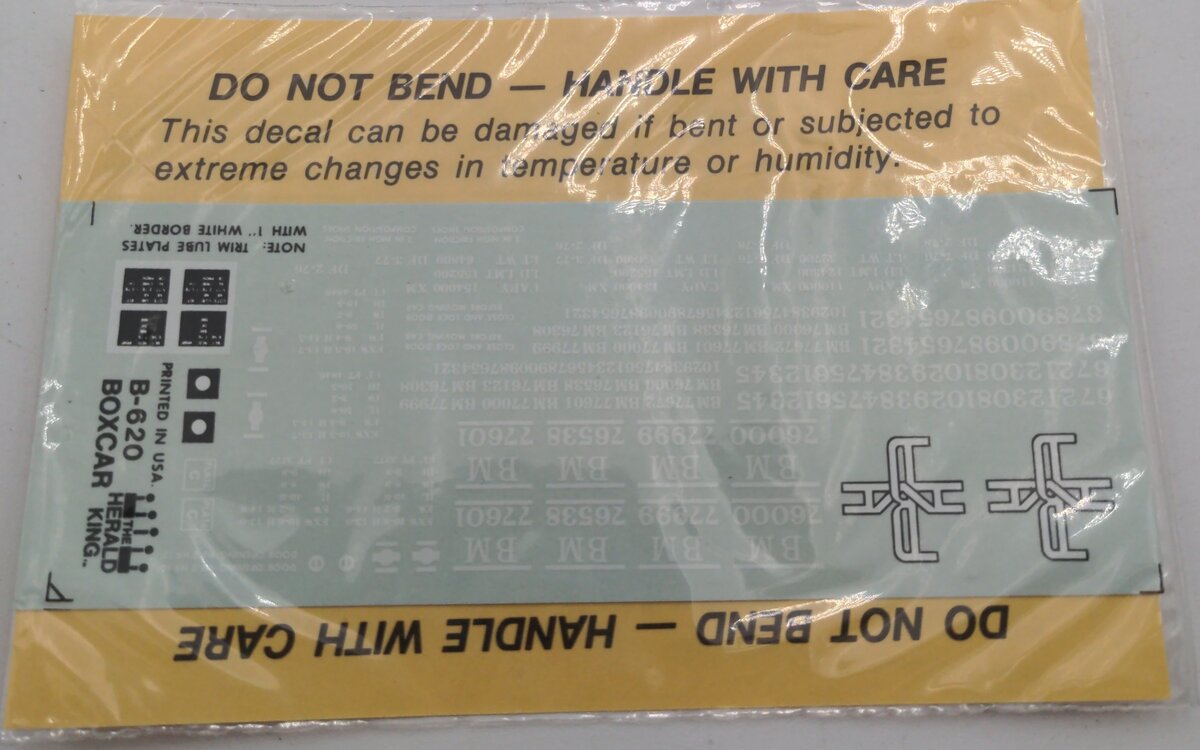 Herald King B-620 BM Blue 50' Boxcar Decal