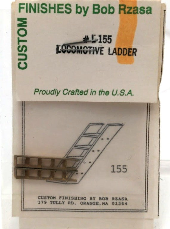 Custom Finishing L-155 HO Scale Cast Brass Locomotive Ladder (Pack of 2)