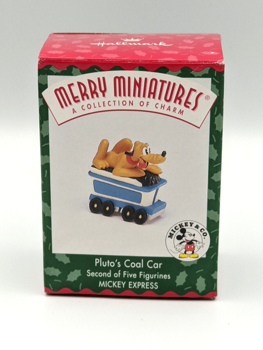 Disney 08503 Hallmark Mickey's Express Ornament Pluto's Coal Car
