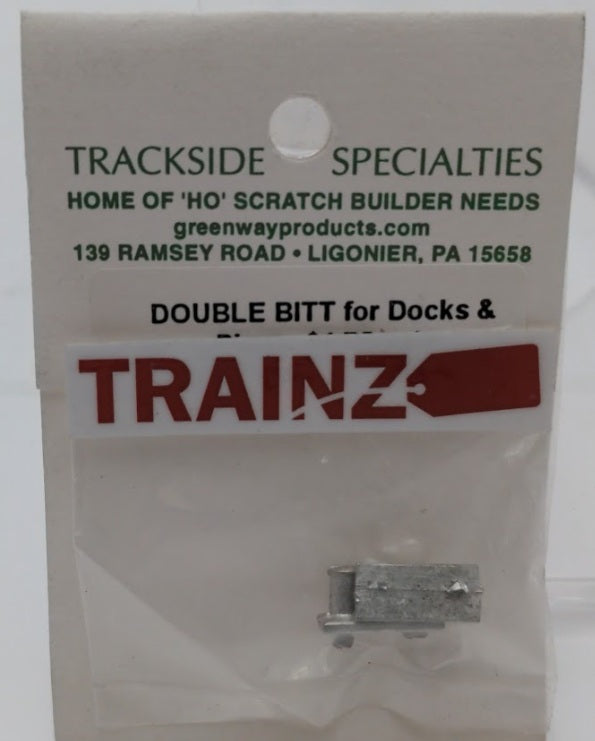 Trackside HO Scale Specialties Bollard for Docks & Piers White Metal (Pack of 4)