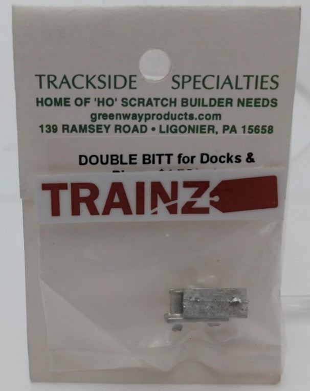 Trackside Specialties HO Scale Double Bitt for Docks & Piers Metal (Pack of 2)