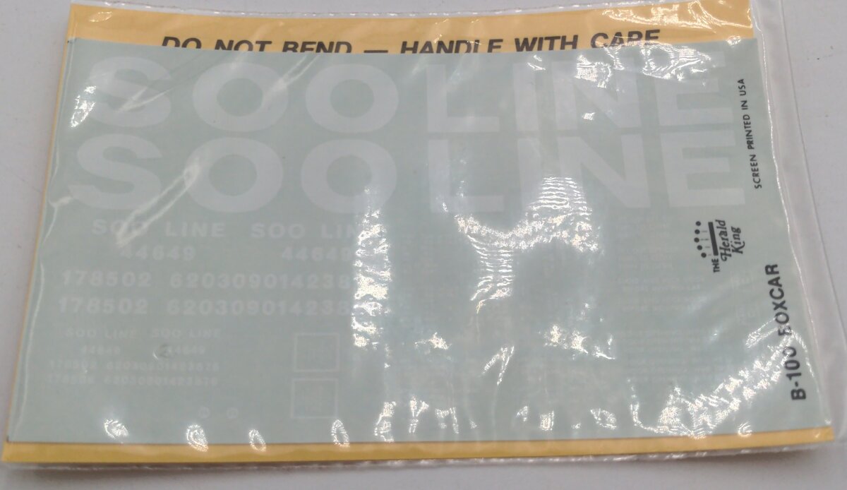 Herald King B-104 S O O Line Tuscan 50' Box Car Decal