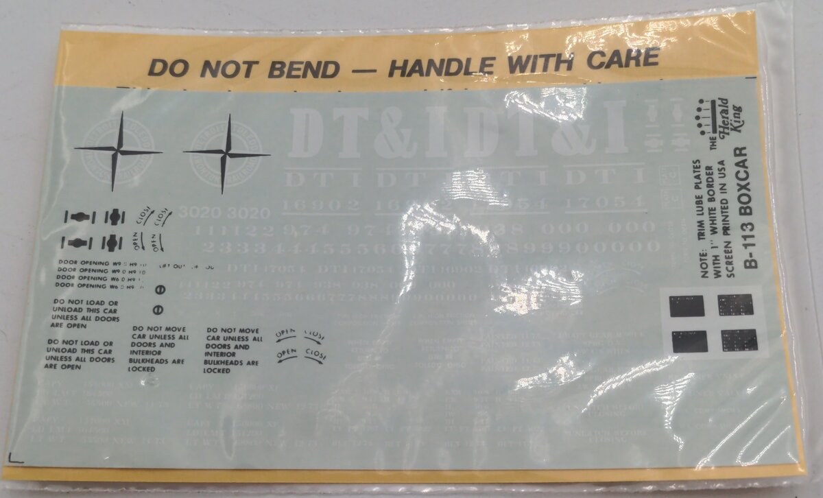 Herald King B-113 DT&I Brown 50' Box Car Decal
