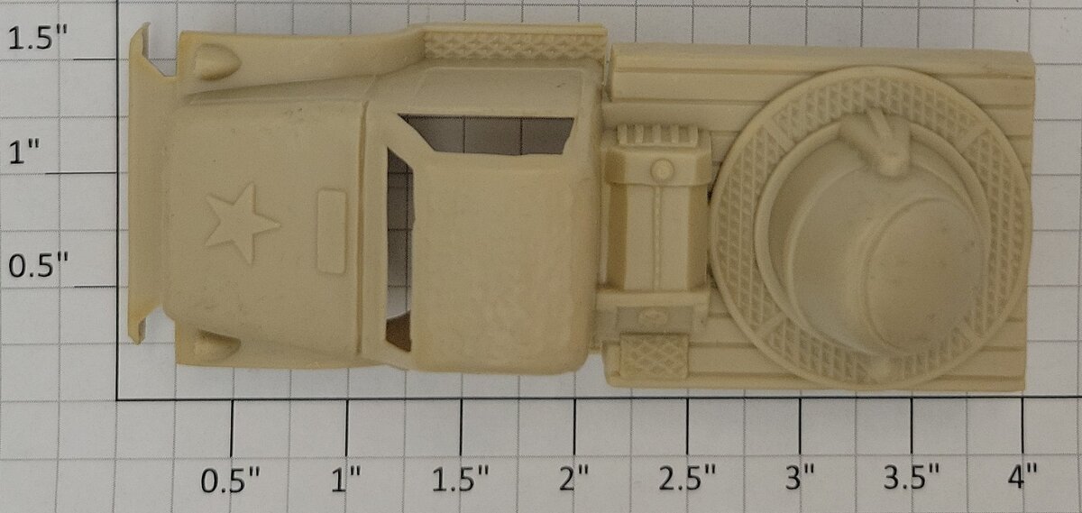 Marx MX- MVST Light Brown Plastic Marx Military Vehicle Searchlight Truck