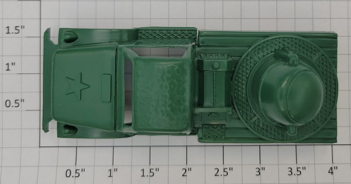 Marx MX- MVST Green Plastic Marx Military Vehicle Searchlight Truck
