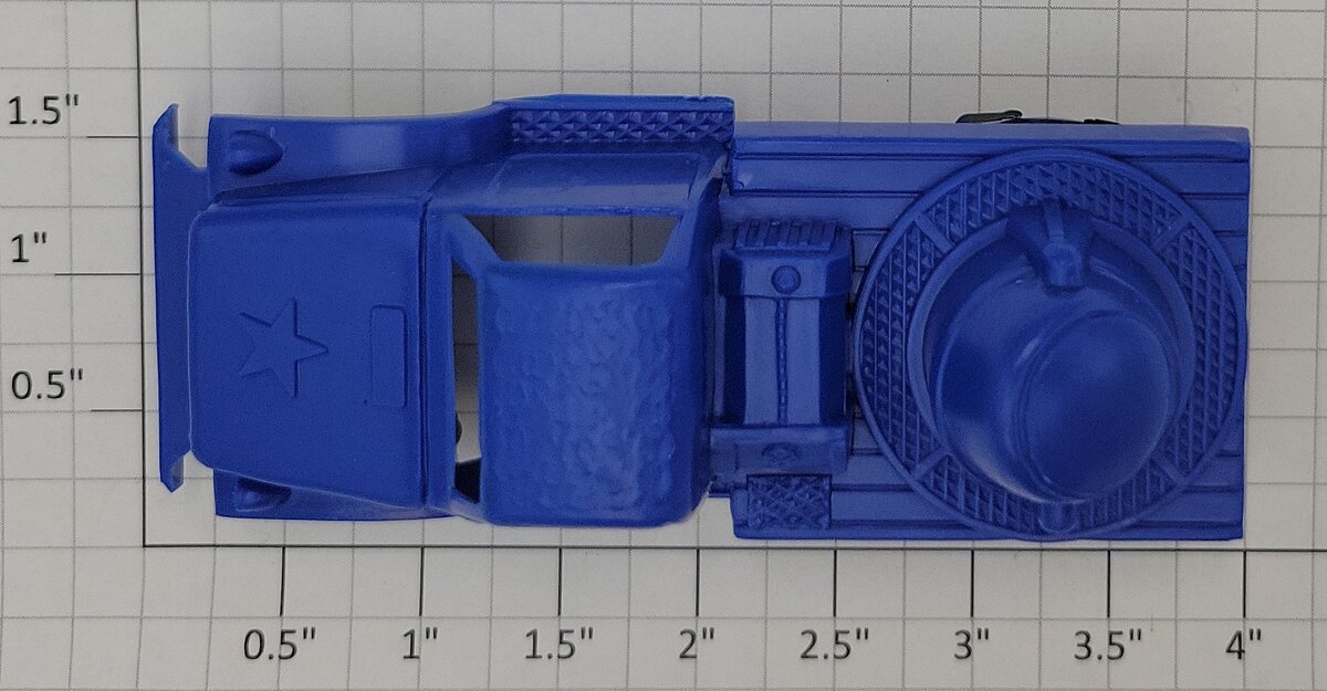 Marx MX- MVST Blue Plastic Marx Military Vehicle Searchlight Truck