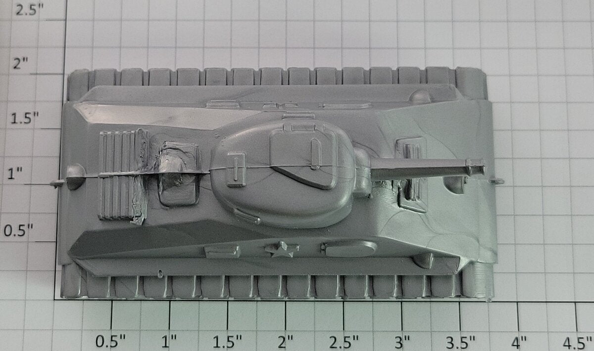 Marx MX- MVT Gray Plastic Military Tank
