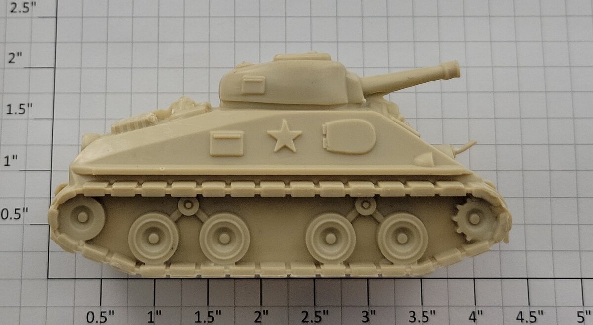 Marx MX-MVT Light Brown Plastic Military Tank