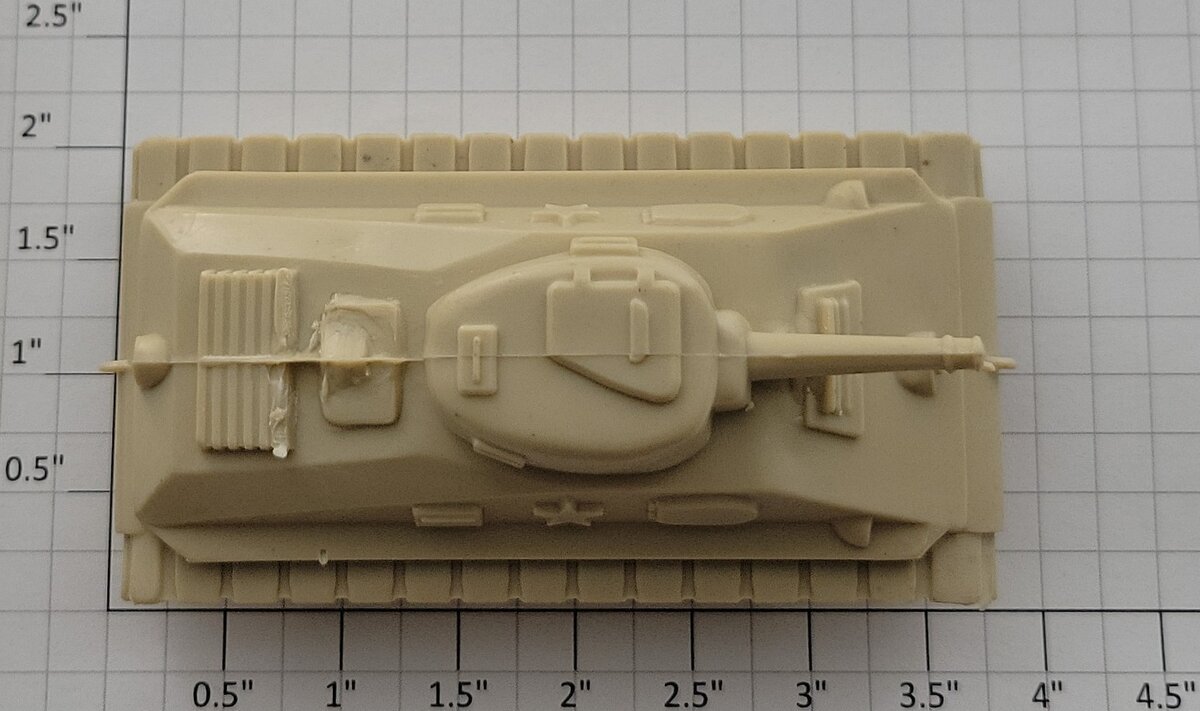 Marx MX-MVT Light Brown Plastic Military Tank