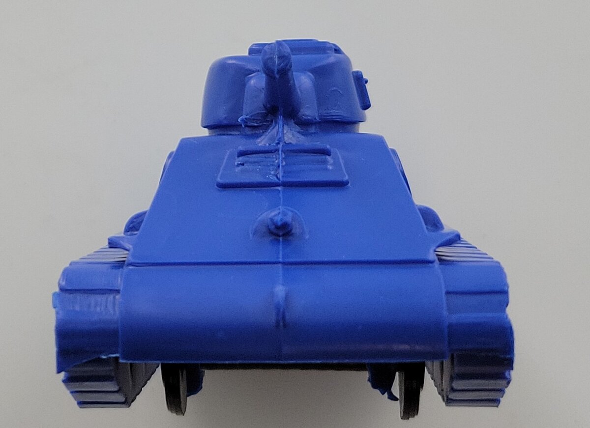 Marx MX- MVT Blue Plastic Military Tank