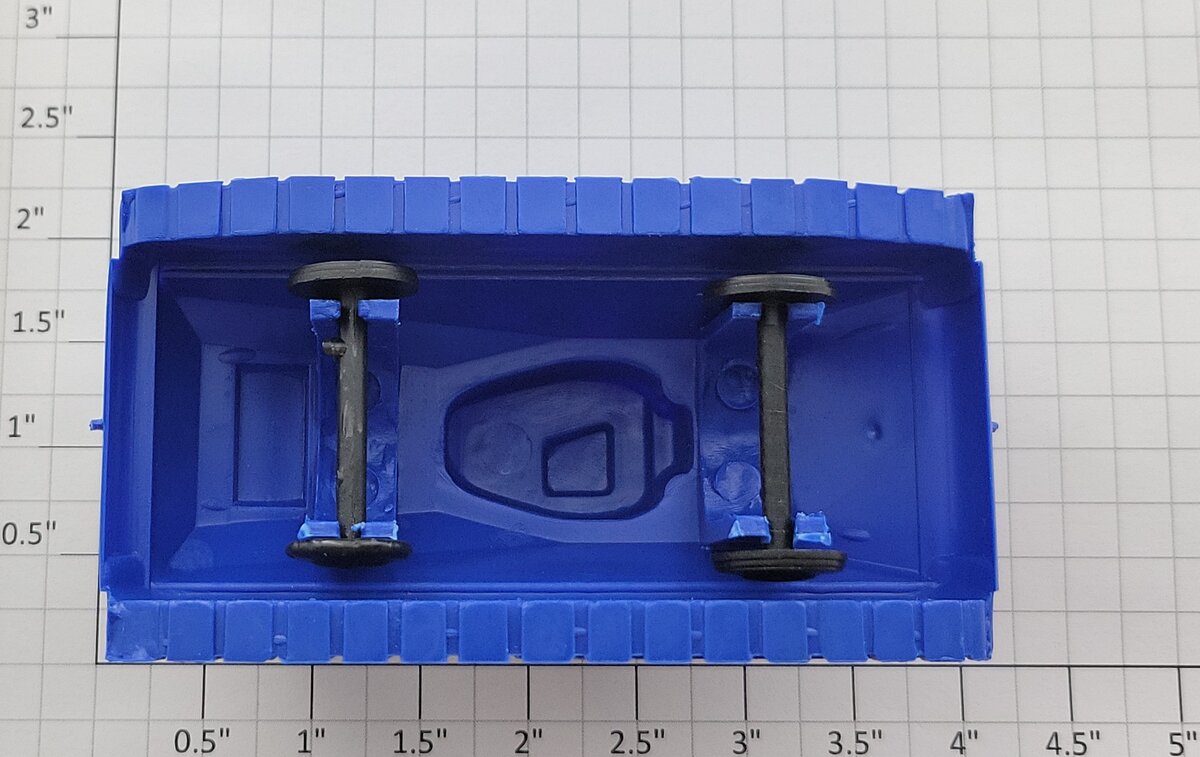 Marx MX- MVT Blue Plastic Military Tank