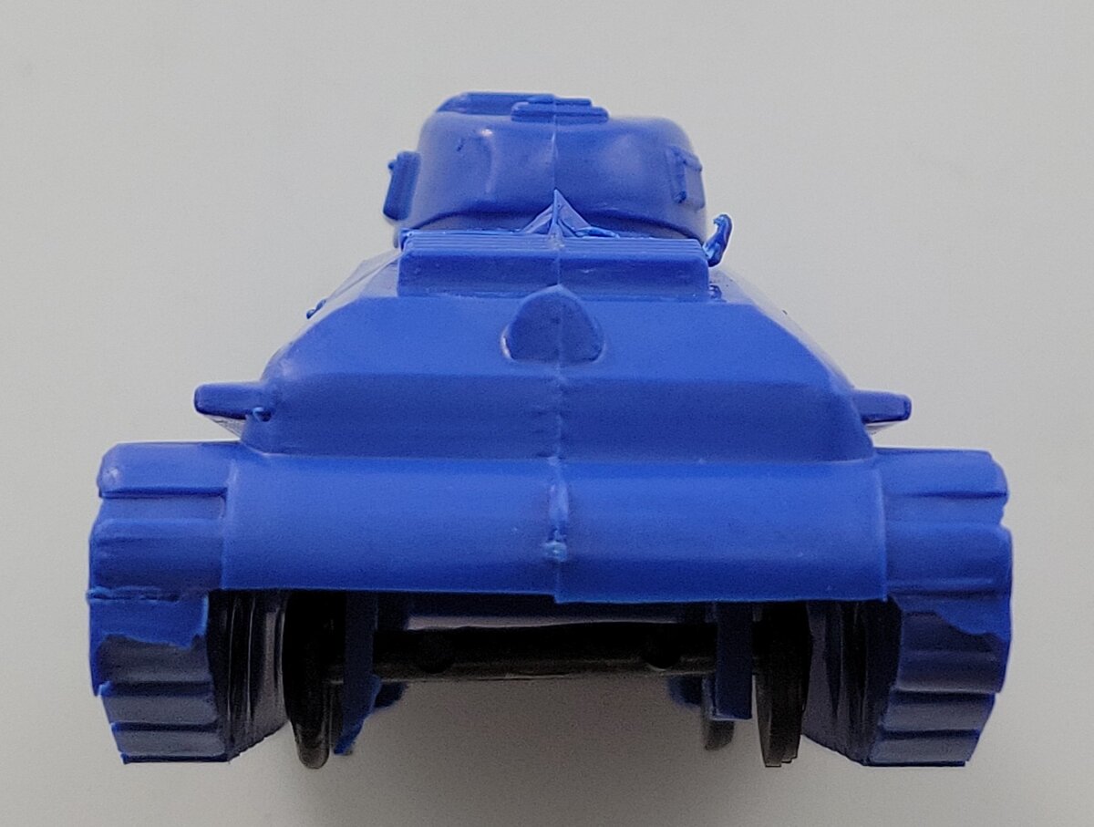 Marx MX- MVT Blue Plastic Military Tank