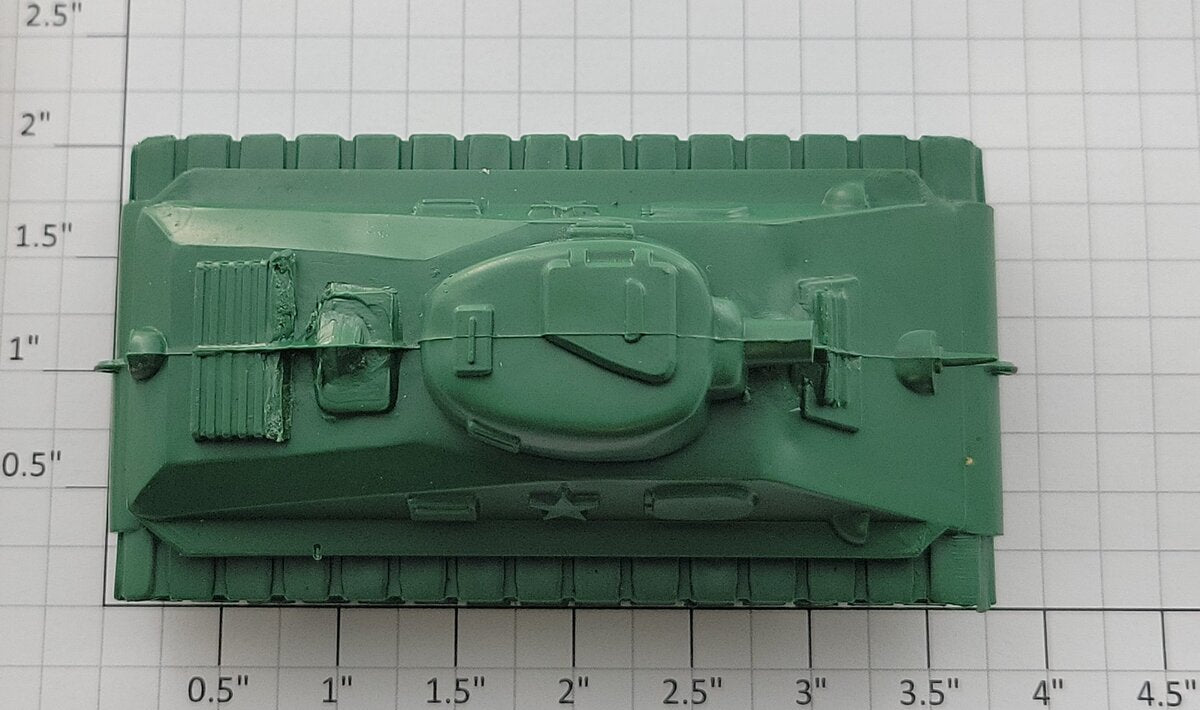 Marx MX- MVT Green Plastic Military Tank