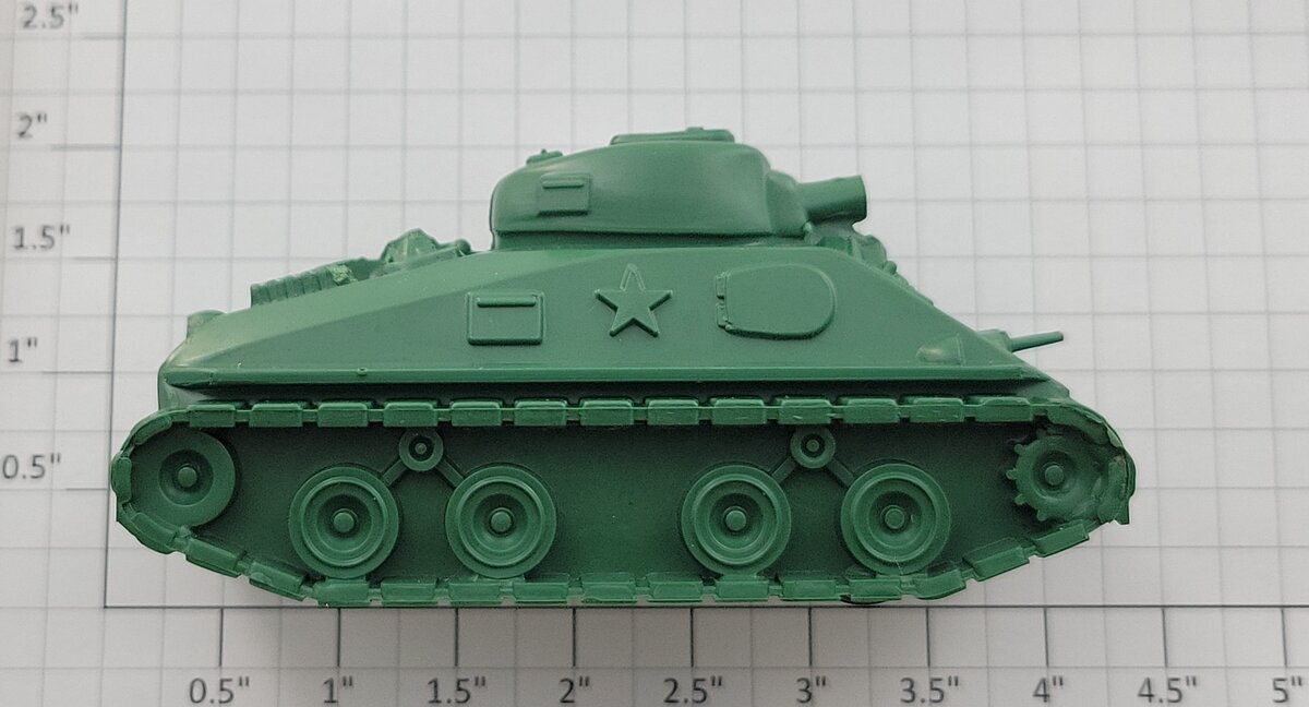 Marx MX- MVT Green Plastic Military Tank