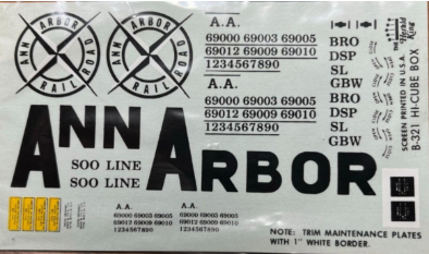 Herald King B-321 Ann Arbor Railroad System  Bright Orange 40' Box Car