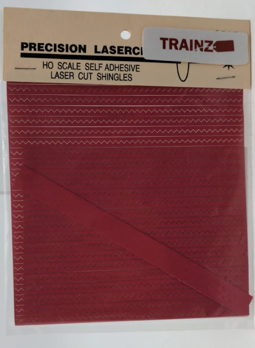 Precision Lasercraft 1505 HO Scale Red Laser Cut Shingles Self Adhesive
