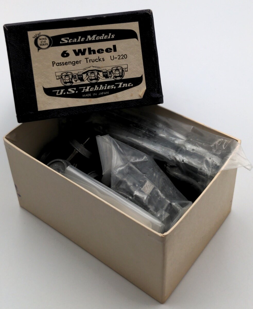 US Hobbies U-220 O Scale 6 Wheel Passenger Trucks
