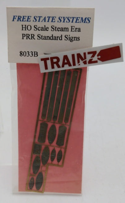Acme 8033B HO Scale By Free State Systems Steam Era PRR Standard Signs Brass
