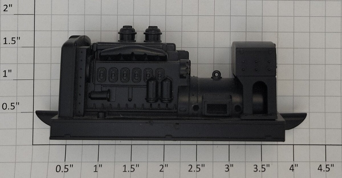 MTH FB-6200003 O Gauge Black Diesel Generator with Black Control Stand