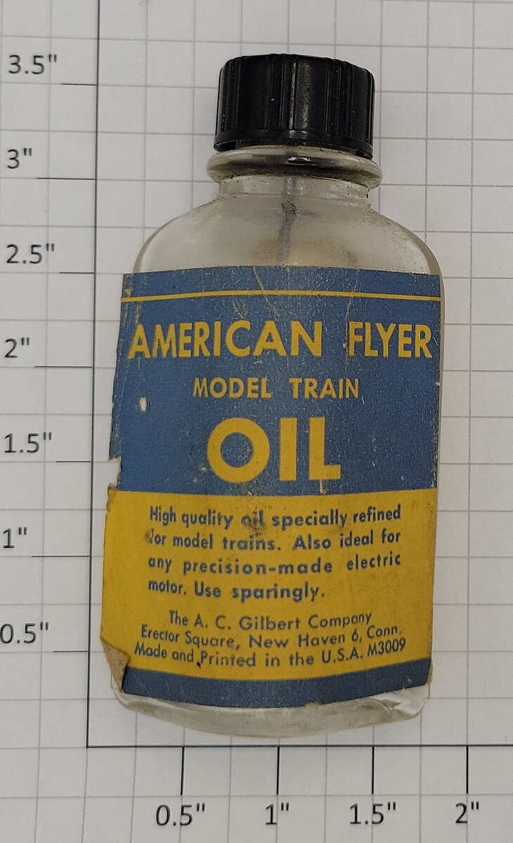 American Flyer 26-5 S Scale Vintage Empty Glass Oil Bottle