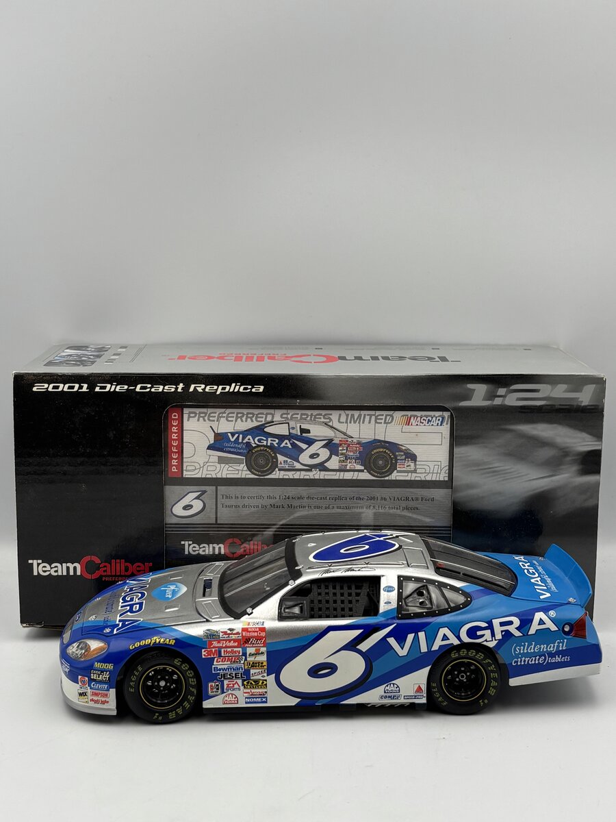 Team Caliber P062002VI 1:24 Die-Cast 2001 Ford Taurus Mark Martin Viagra #6