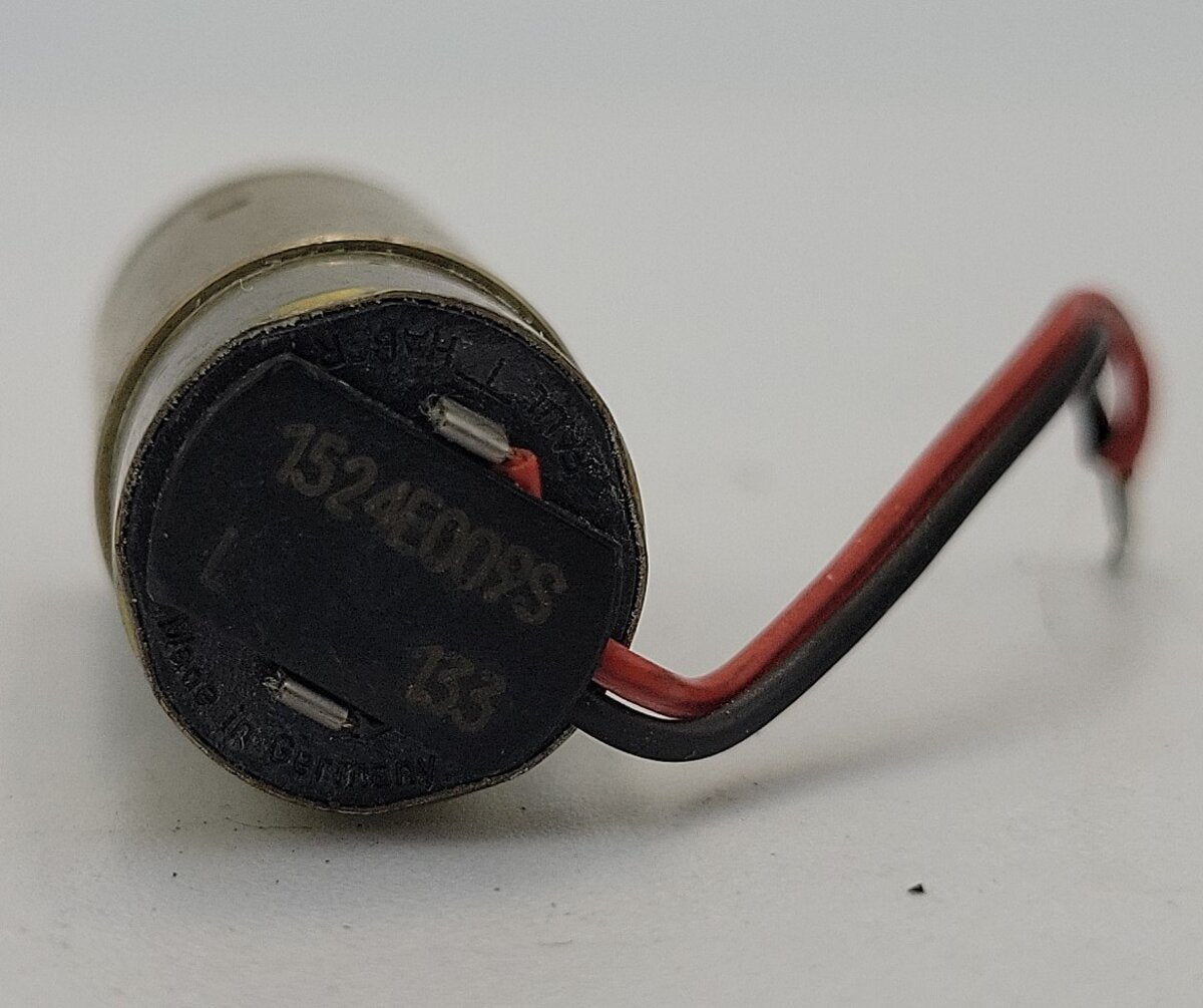 Faulhaber 1524E009S 9-Volt DC Can Motor w/ Gearbox, Wire & Half-Moon Shaft