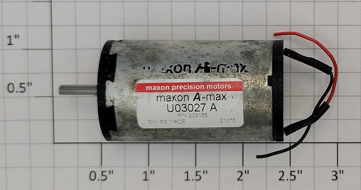 Maxon 123082 12-Volt DC Can Motor with Half-Moon Shaft and Wires