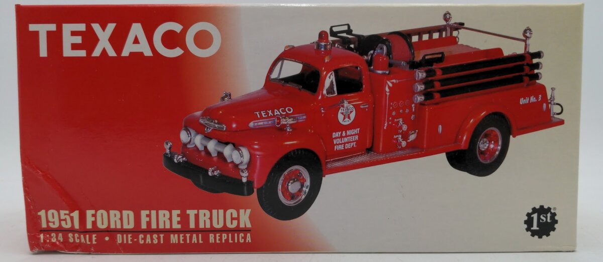 First Gear 19-2723A 1:34 Scale 1951 Ford Fire Truck Texaco DieCast Metal Replica
