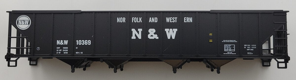 MTH 20-97061-1 Premier Norfolk & Western 4-Bay Hopper Body Shell #10369