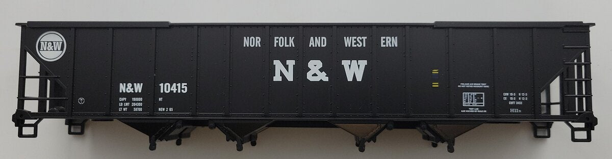 MTH 20-97061-3 Premier Norfolk & Western 4-Bay Hopper Body Shell #10415
