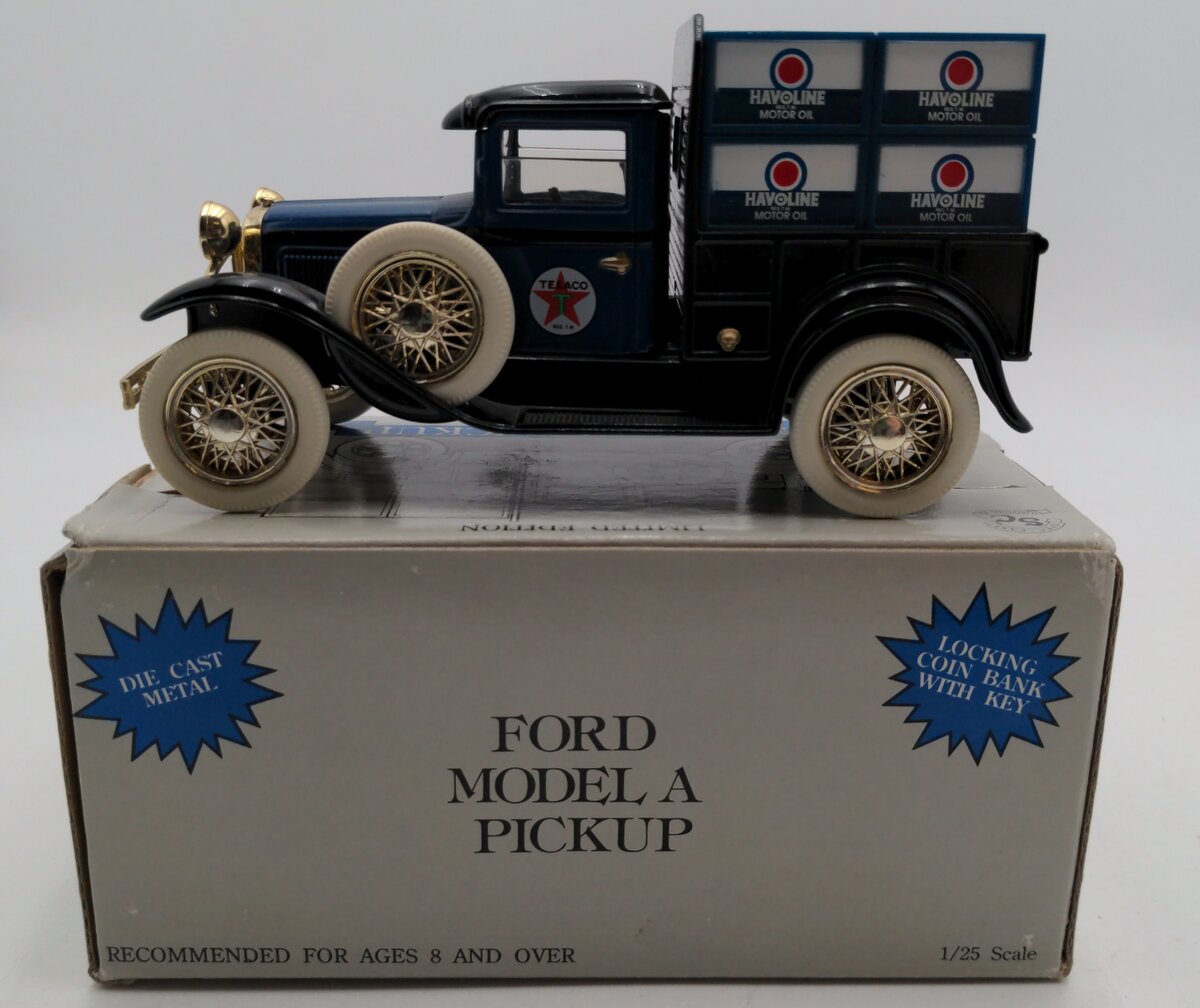 Liberty 1045 Texaco Crate Bank Ford Model A Coin Bank