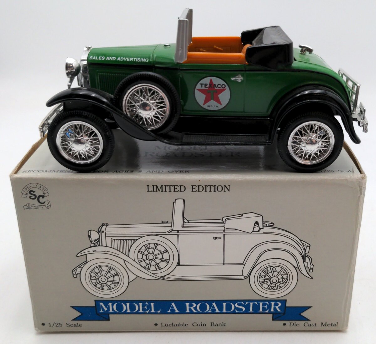 Liberty 1537 Texaco Sales & Advertising Model A Roadster Coin Bank