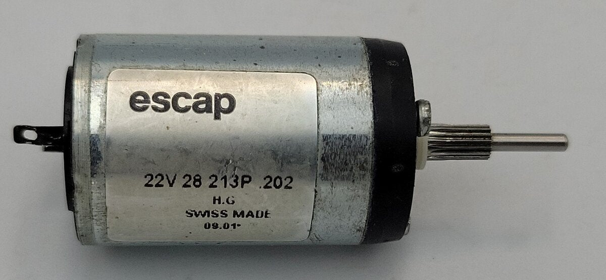 Escap 22V28213P202 22 Volt DC Can Motor with Very Fine 4.0 Pinion Gear
