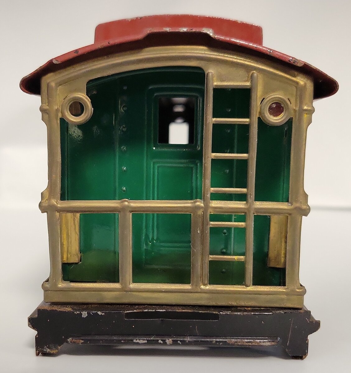 Lionel 517-1 Standard Repainted Green Caboose Frame & Shell with Brass Railing