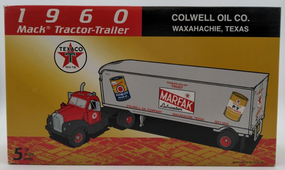 First Gear 18-2217 1:34 Scale Texaco 1960 Mack B-61 Tractor Trailer Truck