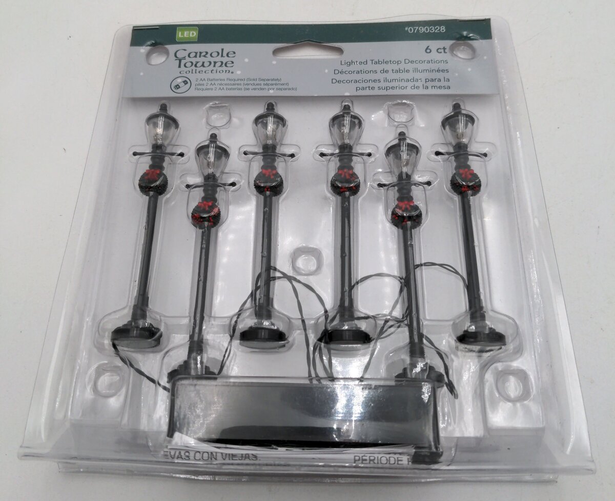 Lemax 0790328 Lighted Table Top Decorations 6 Count